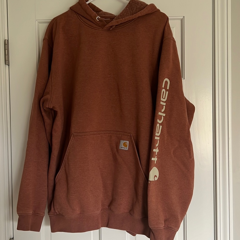 Men's Carhartt Loose Fit Midweight Logo Sleeve Graphic Hoodie